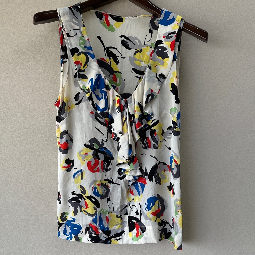 Halogen Multicolor Abstract Print Blouse